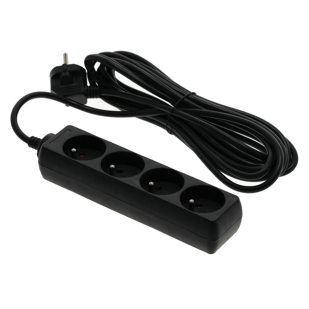Extension cord LINEA 4gn/5m/Zu black Kobi