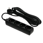 Extension cord LINEA 4gn/5m/Zu black Kobi