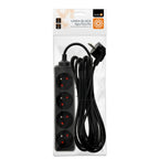 Extension cord LINEA 4gn/5m/Zu black Kobi