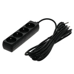 Extension cord LINEA 4gn/5m/Zu black Kobi