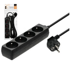 Extension cord LINEA 4gn/5m/Zu black Kobi