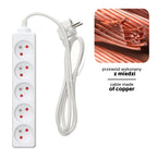 Extension cord KOBI LINEA 5gn/1,5m/Zu white Kobi