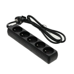 Extension cord LINEA 5gn/1,5m/Zu black Kobi