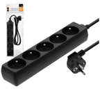 Extension cord LINEA 5gn/1,5m/Zu black Kobi