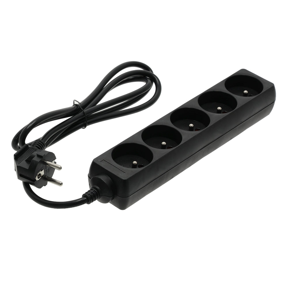 Extension cord LINEA 5gn/1,5m/Zu black Kobi