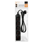 Extension cord LINEA 5gn/1,5m/Zu black Kobi
