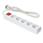 Przedłużacz LINEA 5gn/1,5m/Zu+W biały Kobi