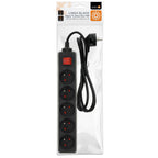 Extension cord LINEA 5gn/1,5m/Zu+W black Kobi