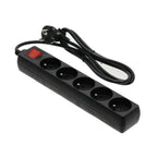 Extension cord LINEA 5gn/1,5m/Zu+W black Kobi