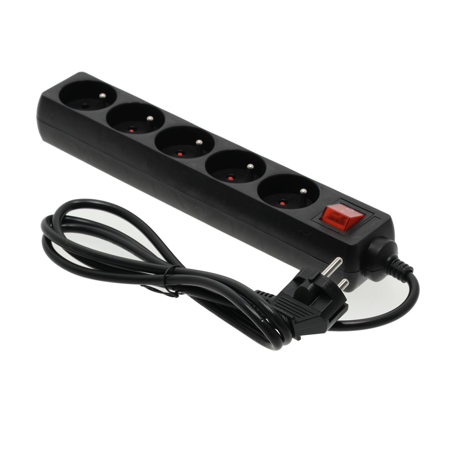 Extension cord LINEA 5gn/1,5m/Zu+W black Kobi
