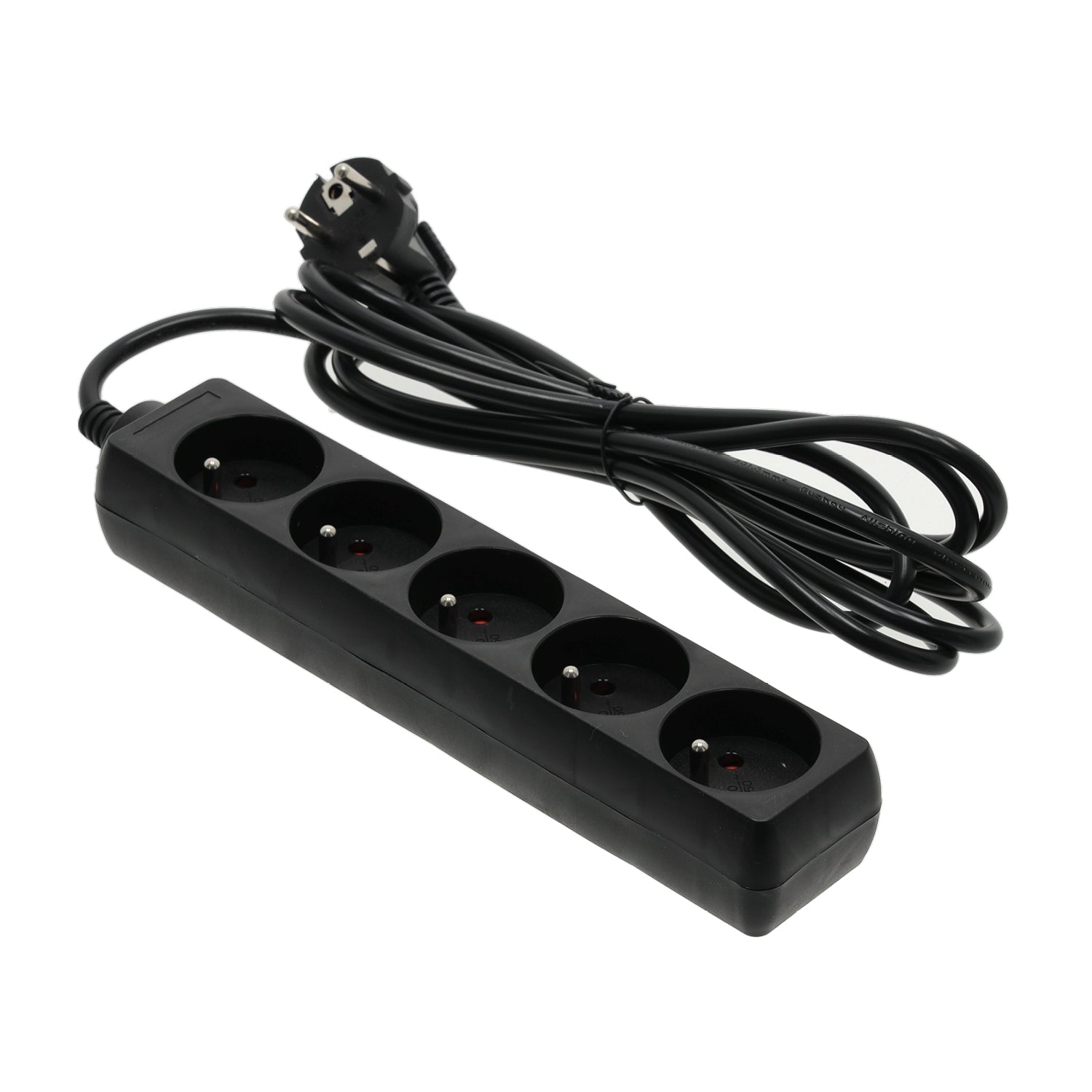 Extension cord LINEA 5gn/3m/Zu black Kobi