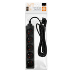 Extension cord LINEA 5gn/3m/Zu black Kobi