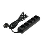 Extension cord LINEA 5gn/3m/Zu black Kobi