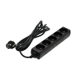 Extension cord LINEA 5gn/3m/Zu black Kobi