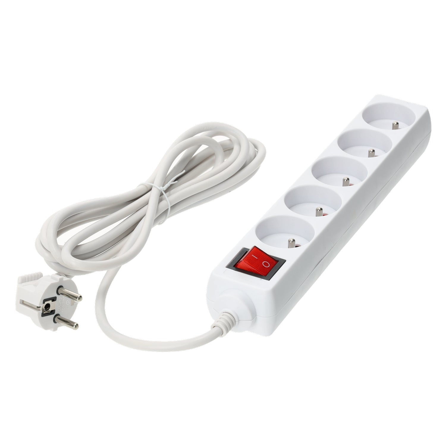 Extension cord KOBI LINEA 5gn/3m/Zu+W white Kobi