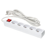 Extension cord KOBI LINEA 5gn/3m/Zu+W white Kobi