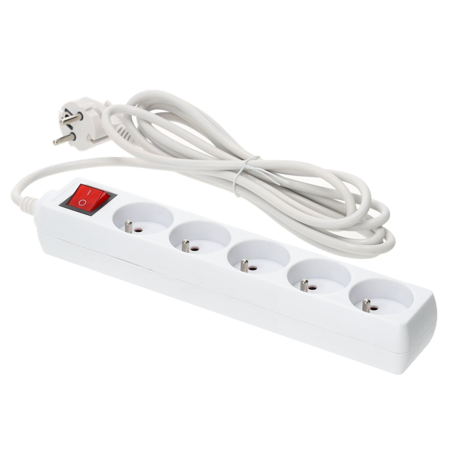 Extension cord KOBI LINEA 5gn/3m/Zu+W white Kobi