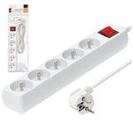 Extension cord KOBI LINEA 5gn/3m/Zu+W white Kobi