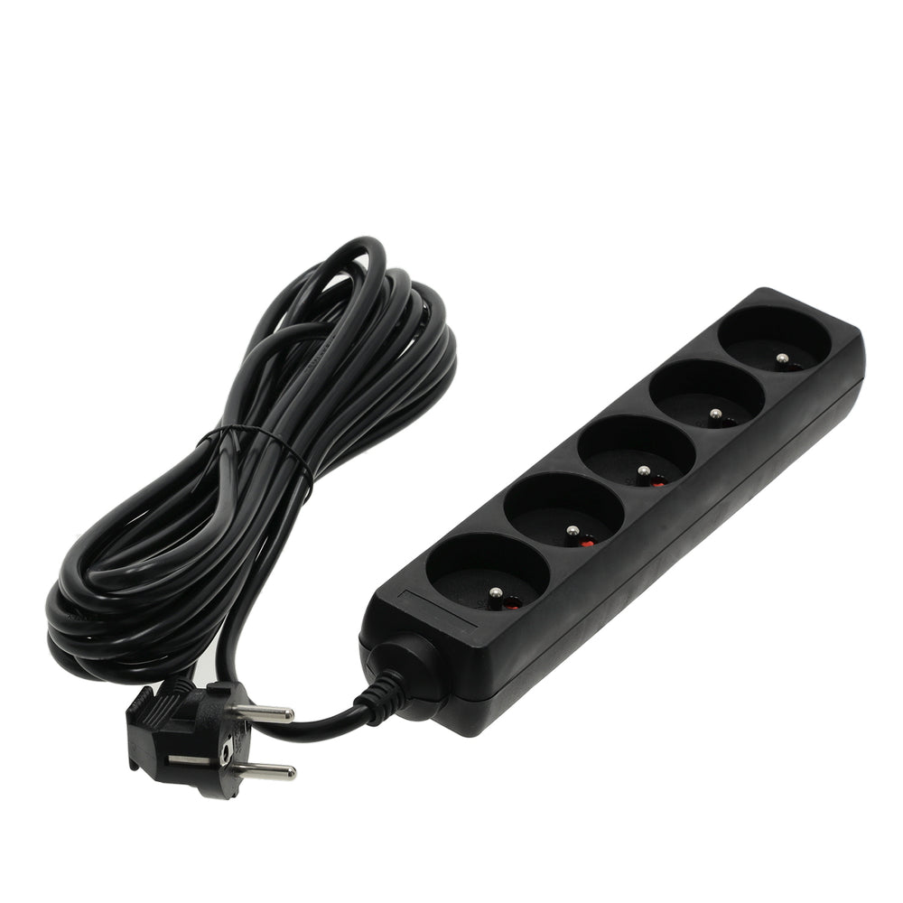 Extension cord LINEA 5gn/5m/Zu black Kobi
