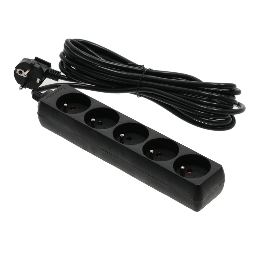 Extension cord LINEA 5gn/5m/Zu black Kobi