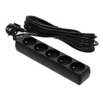 Extension cord LINEA 5gn/5m/Zu black Kobi