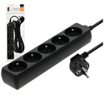 Extension cord LINEA 5gn/5m/Zu black Kobi