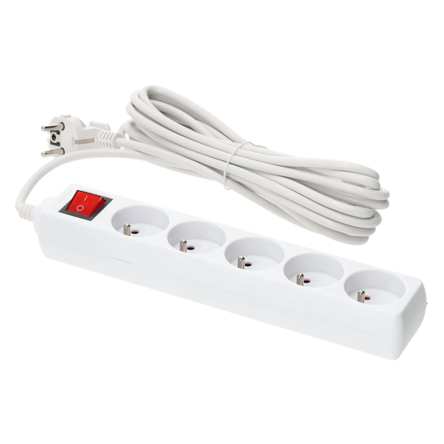 Extension cord KOBI LINEA 5gn/5m/Zu+W white Kobi