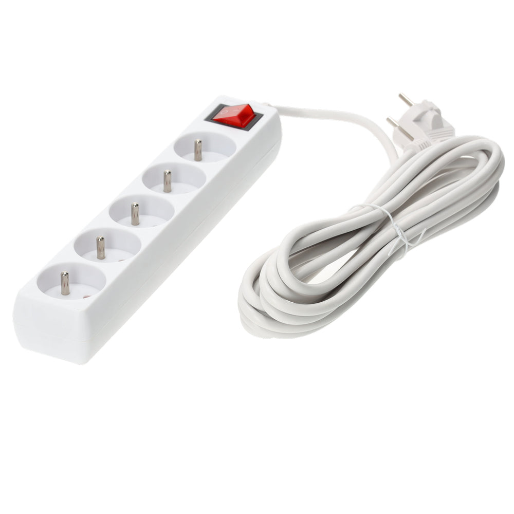 Extension cord KOBI LINEA 5gn/5m/Zu+W white Kobi