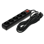 Extension cord LINEA 5gn/5m/Zu+W black Kobi
