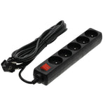 Extension cord LINEA 5gn/5m/Zu+W black Kobi