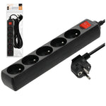 Extension cord LINEA 5gn/5m/Zu+W black Kobi