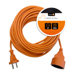 Extension cord LINEA G 1socket/25m/without grounding/2x1mm orange Kobi