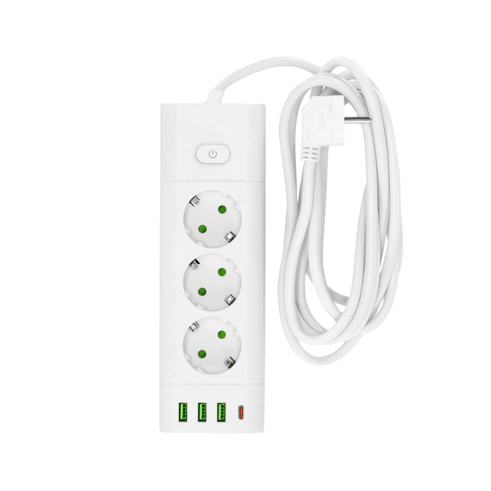 Extension cord KOBI LINEA PRO XC 3 sockets+3USB/1USB-C/3m/Zu+W white Kobi