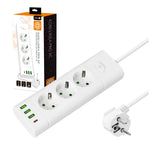 Extension cord KOBI LINEA PRO XC 3 sockets+3USB/1USB-C/3m/Zu+W white Kobi