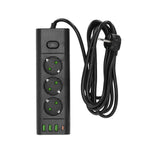 Extension cord KOBI LINEA PRO XC 3 sockets+3USB/1USB-C/3m/Zu+W black Kobi