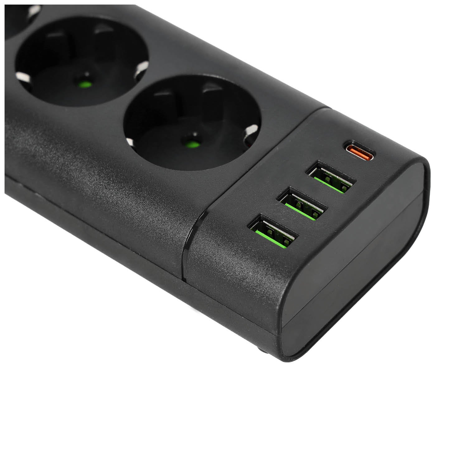 Extension cord KOBI LINEA PRO XC 3 sockets+3USB/1USB-C/3m/Zu+W black Kobi