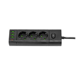 Extension cord KOBI LINEA PRO XC 3 sockets+3USB/1USB-C/3m/Zu+W black Kobi