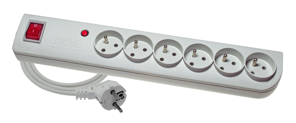 Przedłużacz przepięciowy PSF4-601 6gn/1,5m/Zu+W/1mm szary Elgotech