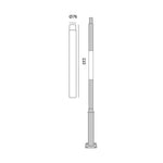 Middle pole BASE SV 1m Fi 76mm black Kobi