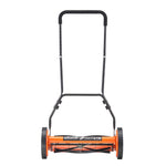VEVOR Push Reel Lawn Mower 45 cm, 5 Blades Manual Push Mower No Motor, 35- 62mm Adjustable Cutting Height, Walk-Behind Lawn Mowers with Grass Catcher Bag for Green Lawns, Driveways, Courtyards