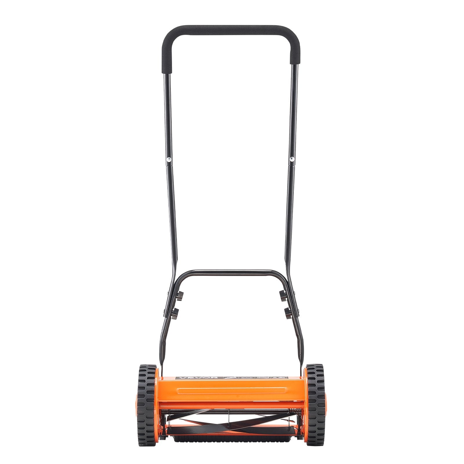 VEVOR Push Reel Lawn Mower 35 cm, 5 Blades Manual Push Mower No Motor, 15-45 mm Adjustable Cutting Height, Walk-Behind Lawn Mowers with Grass Catcher Bag for Green Lawns, Driveways, Courtyards