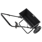 VEVOR Walk-Behind Push Spreader, 50LBS Capacity, Drop Spreader with Hopper Grate, 18 in Spreading Width & 30 Settings, 10 in All Terrain Tires, Garden & Lawn Spreaders for Seed, Fertilizer