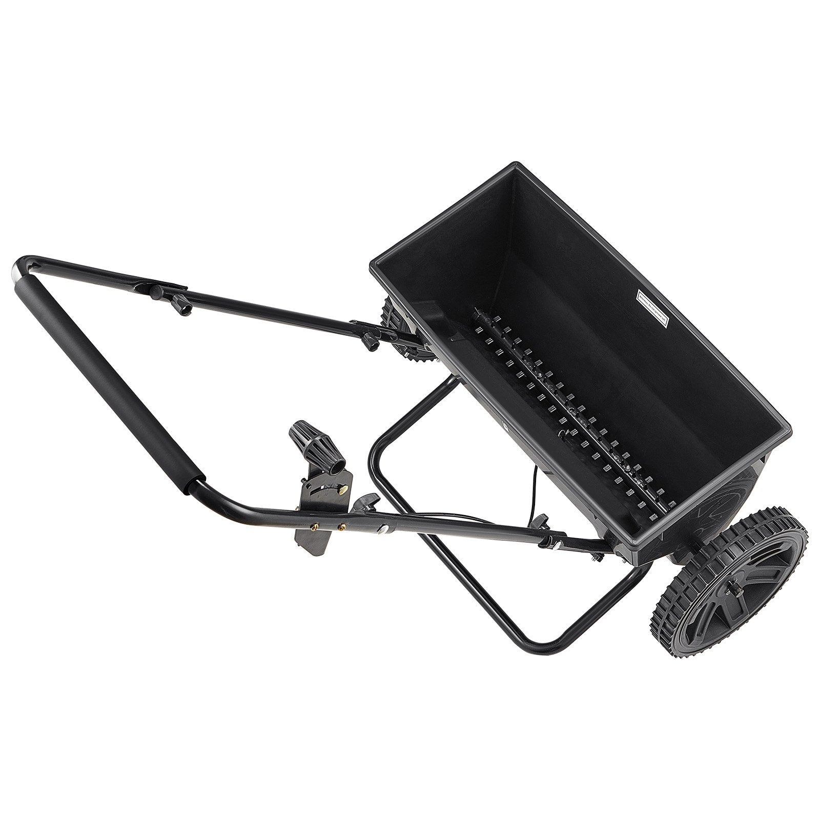 VEVOR Walk-Behind Push Spreader, 50LBS Capacity, Drop Spreader with Hopper Grate, 18 in Spreading Width & 30 Settings, 10 in All Terrain Tires, Garden & Lawn Spreaders for Seed, Fertilizer