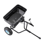 VEVOR Tow Behind Broadcast Spreader, 130LBS Capacity, Tow/Push Garden Spreader with 13 in Tires, 30 Adjustable Setting & 9.8 ft Spreading Width, Lawn Spreaders for Seed, Fertilizer, Salt, Ice Melt