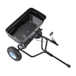 VEVOR Tow Behind Broadcast Spreader, 130LBS Capacity, Tow/Push Garden Spreader with 13 in Tires, 30 Adjustable Setting & 9.8 ft Spreading Width, Lawn Spreaders for Seed, Fertilizer, Salt, Ice Melt