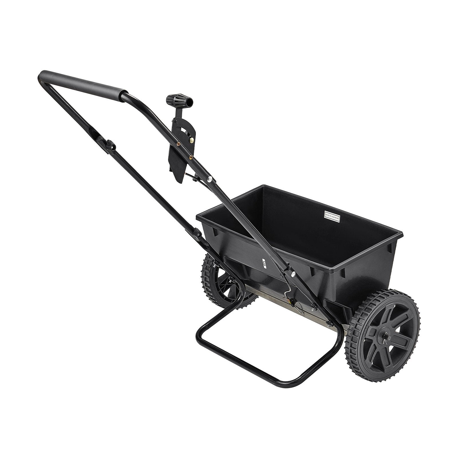 VEVOR Walk-Behind Push Spreader, 50LBS Capacity, Drop Spreader with Hopper Grate, 18 in Spreading Width & 30 Settings, 10 in All Terrain Tires, Garden & Lawn Spreaders for Seed, Fertilizer