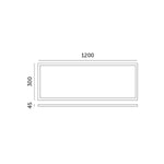 Frame 45mm for panel LED 30x120 click Kobi