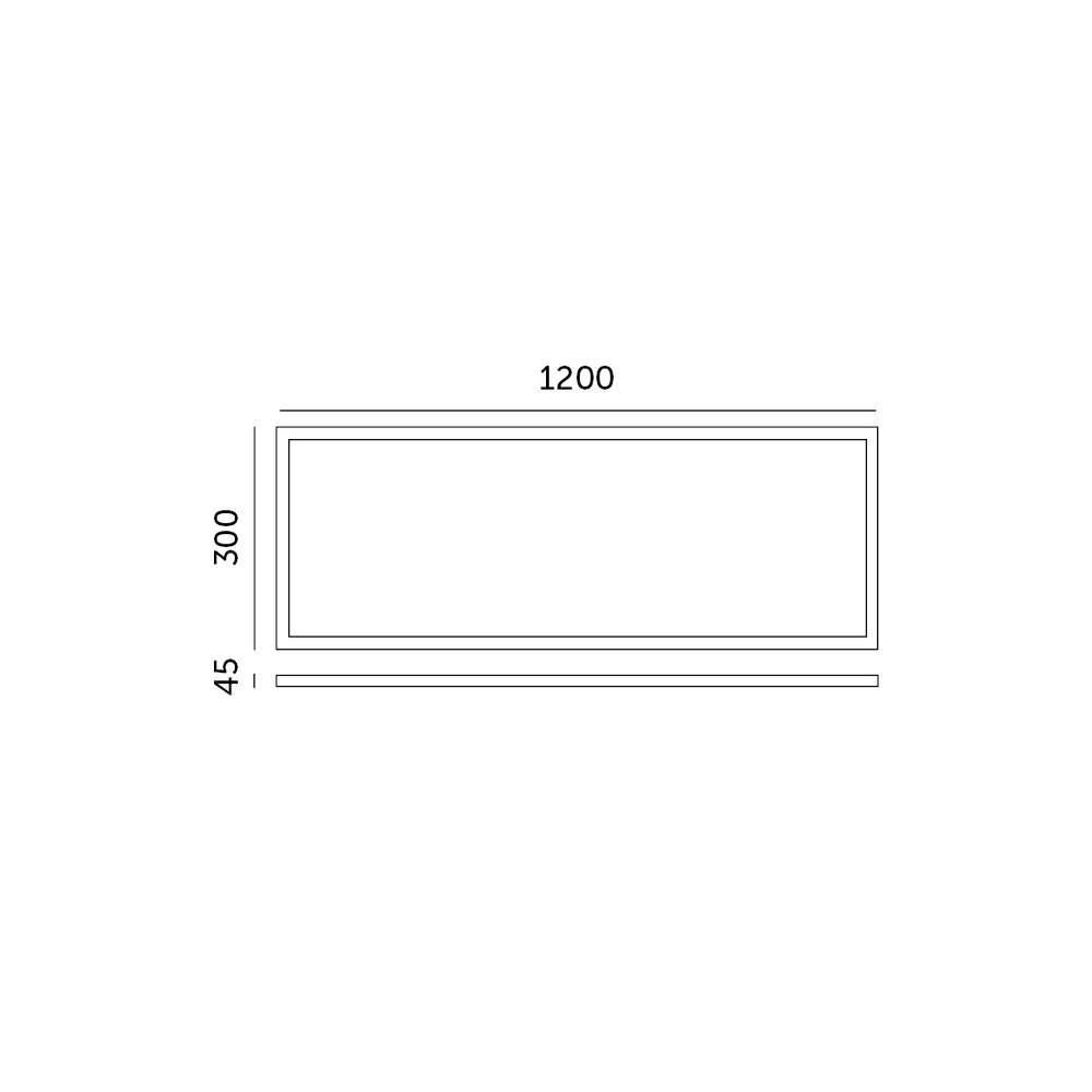 Frame 45mm for panel LED 30x120 click Kobi