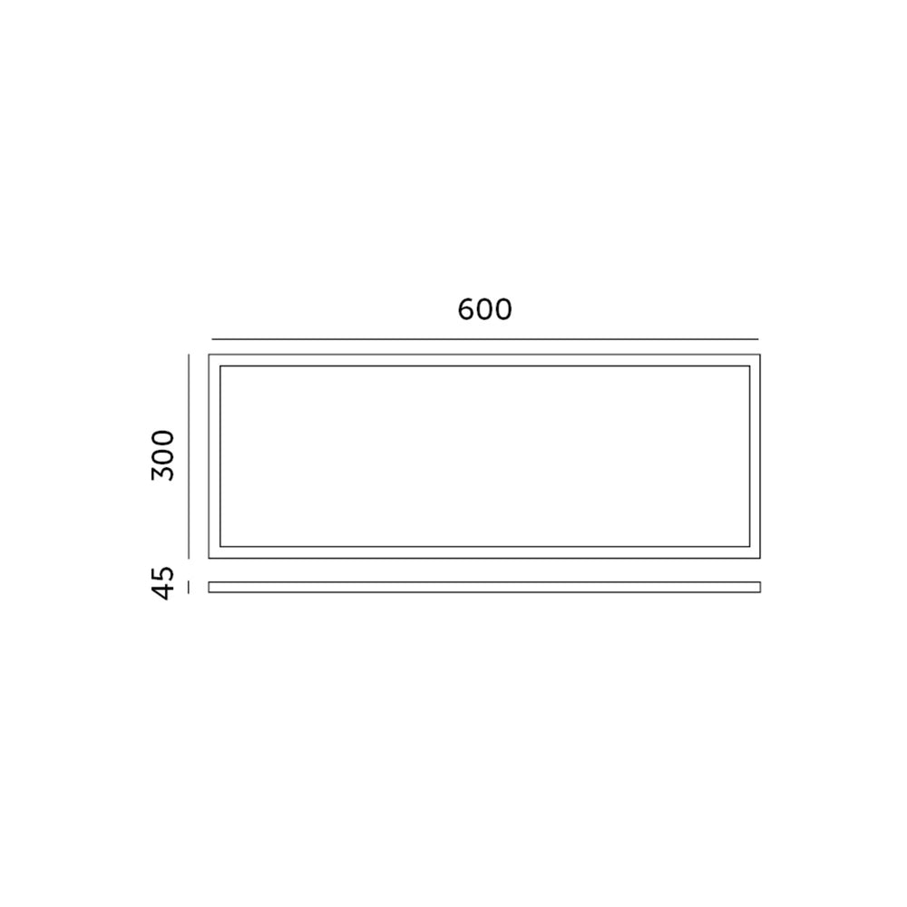 Frame 45mm for panel LED 30x60 click Kobi