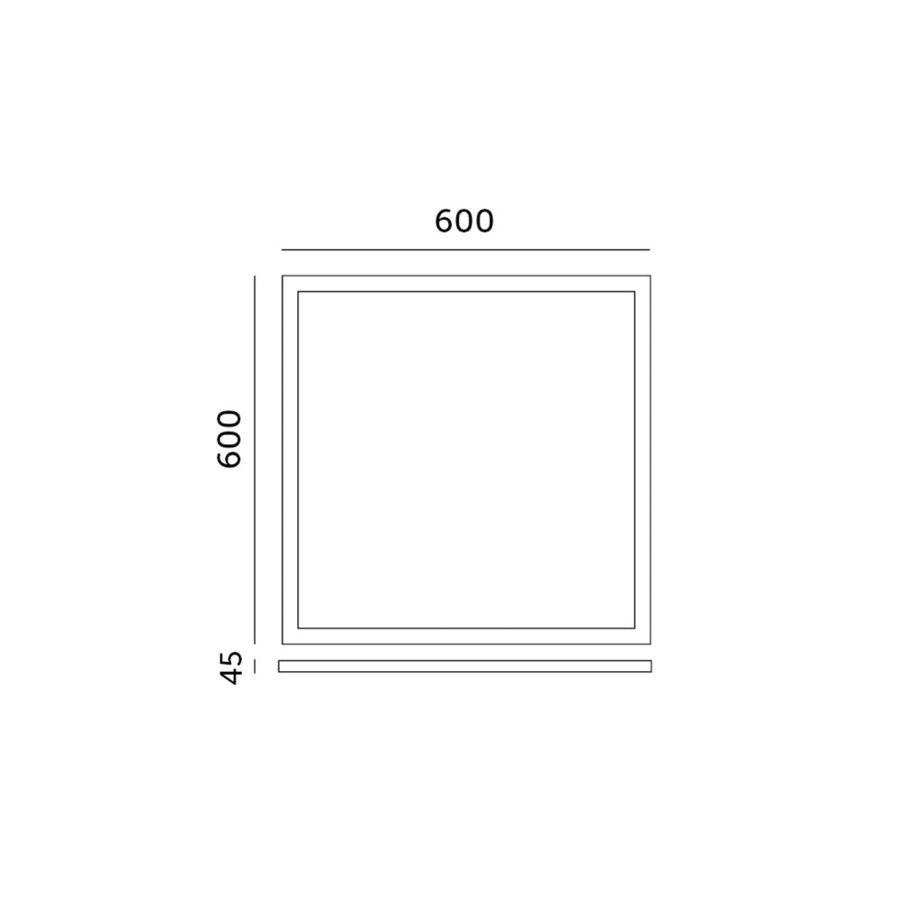 Frame 45mm for panel LED 60x60 click Kobi